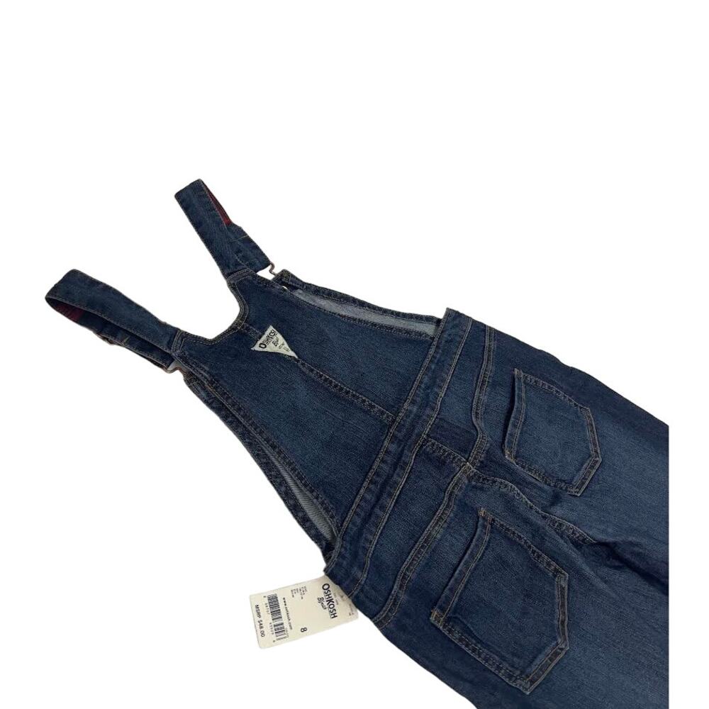 NWT! OshKosh B'gosh Girls Sparkle Denim Overalls SIZE-8 - Picture 4 of 4